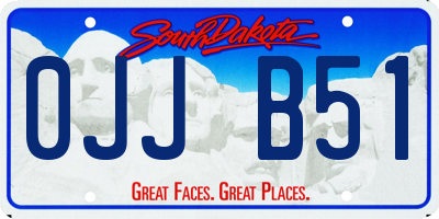 SD license plate 0JJB51