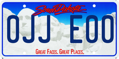 SD license plate 0JJE00