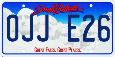 SD license plate 0JJE26