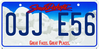SD license plate 0JJE56