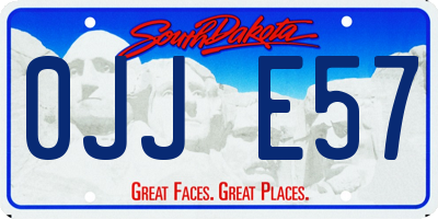 SD license plate 0JJE57