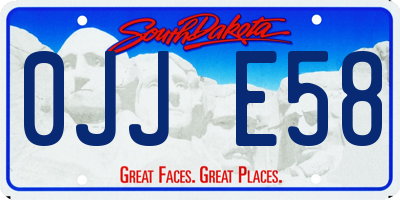 SD license plate 0JJE58