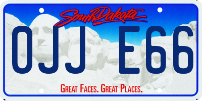 SD license plate 0JJE66