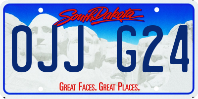 SD license plate 0JJG24