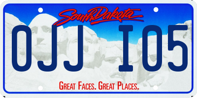 SD license plate 0JJI05