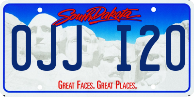 SD license plate 0JJI20
