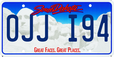 SD license plate 0JJI94