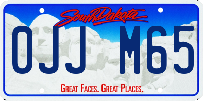 SD license plate 0JJM65
