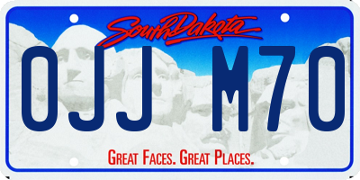 SD license plate 0JJM70