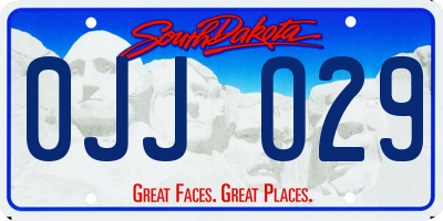 SD license plate 0JJO29