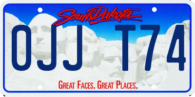 SD license plate 0JJT74