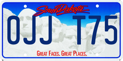 SD license plate 0JJT75