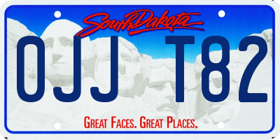 SD license plate 0JJT82
