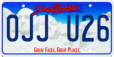 SD license plate 0JJU26