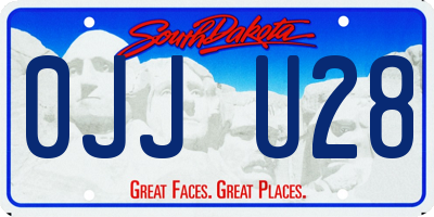 SD license plate 0JJU28