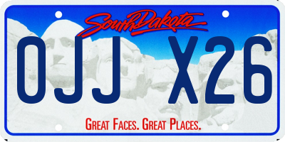 SD license plate 0JJX26
