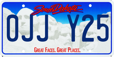 SD license plate 0JJY25