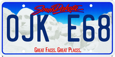 SD license plate 0JKE68