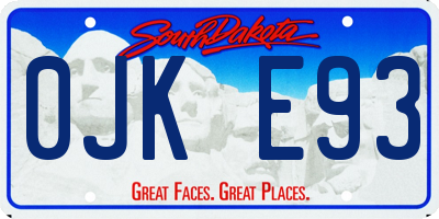 SD license plate 0JKE93