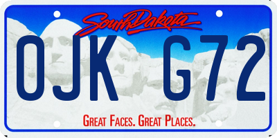 SD license plate 0JKG72