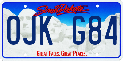 SD license plate 0JKG84