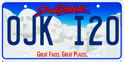 SD license plate 0JKI20