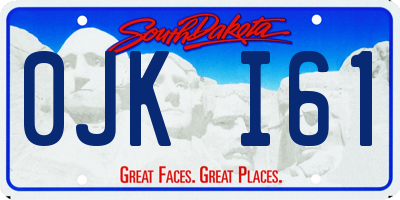 SD license plate 0JKI61