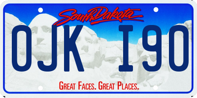 SD license plate 0JKI90