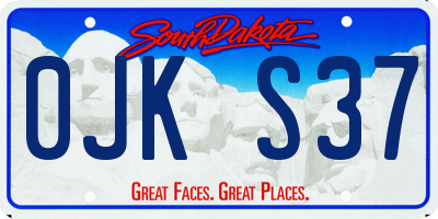 SD license plate 0JKS37