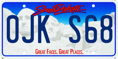 SD license plate 0JKS68