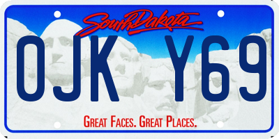 SD license plate 0JKY69
