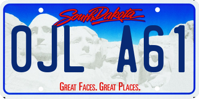 SD license plate 0JLA61