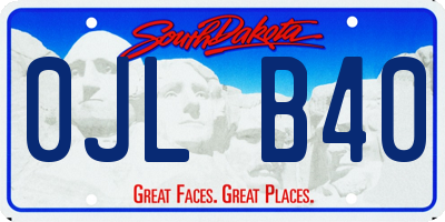 SD license plate 0JLB40