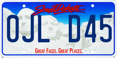SD license plate 0JLD45