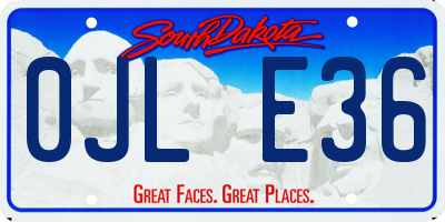 SD license plate 0JLE36