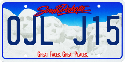 SD license plate 0JLJ15