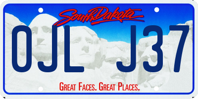 SD license plate 0JLJ37