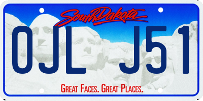 SD license plate 0JLJ51