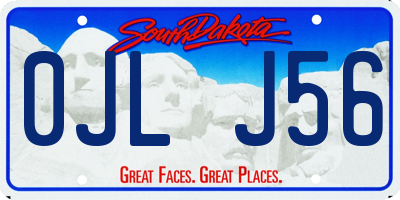 SD license plate 0JLJ56