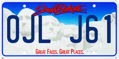 SD license plate 0JLJ61