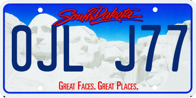 SD license plate 0JLJ77