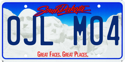 SD license plate 0JLM04