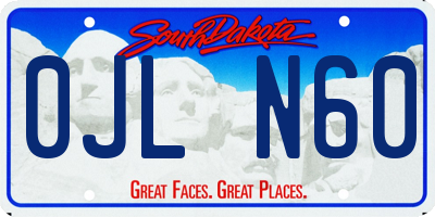 SD license plate 0JLN60