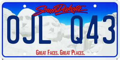 SD license plate 0JLQ43