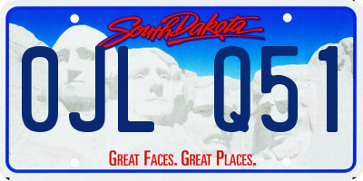 SD license plate 0JLQ51
