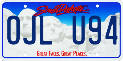 SD license plate 0JLU94