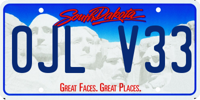 SD license plate 0JLV33