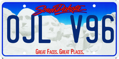 SD license plate 0JLV96