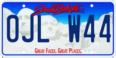 SD license plate 0JLW44