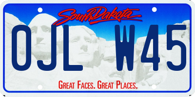 SD license plate 0JLW45